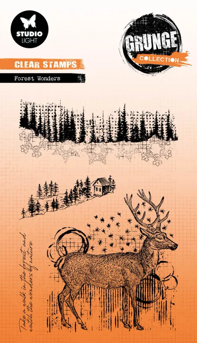 Studio Light Grunge Clear Stempel Forest Wonders 93x136 mm