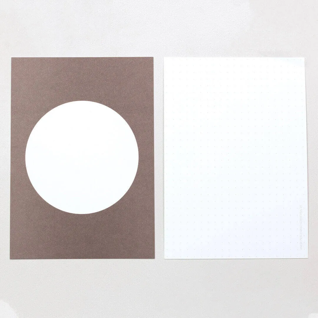 Perlenfischer Dot Mocca Postkarten A6 5er Set 350g Stempel