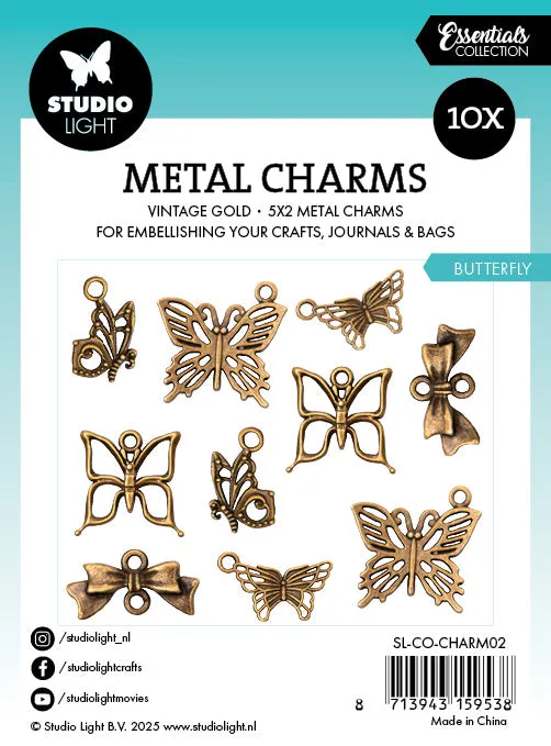 Studio Light Essentials Metallanhänger Butterfly 10 Stück