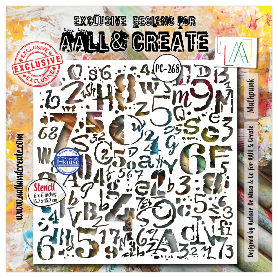 AALL and Create PC-268 Mathpunk Schablone 15x15 cm Mylar