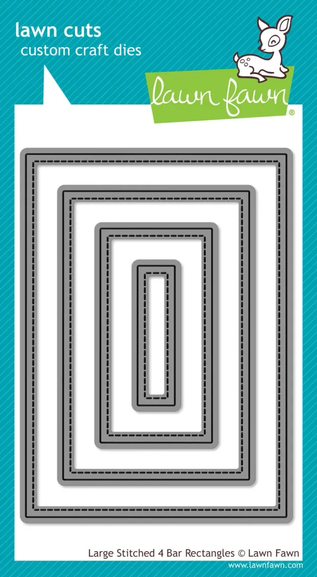 Lawn Fawn Large Stitched 4 Bar Rectangles Stanzen 4-teilig