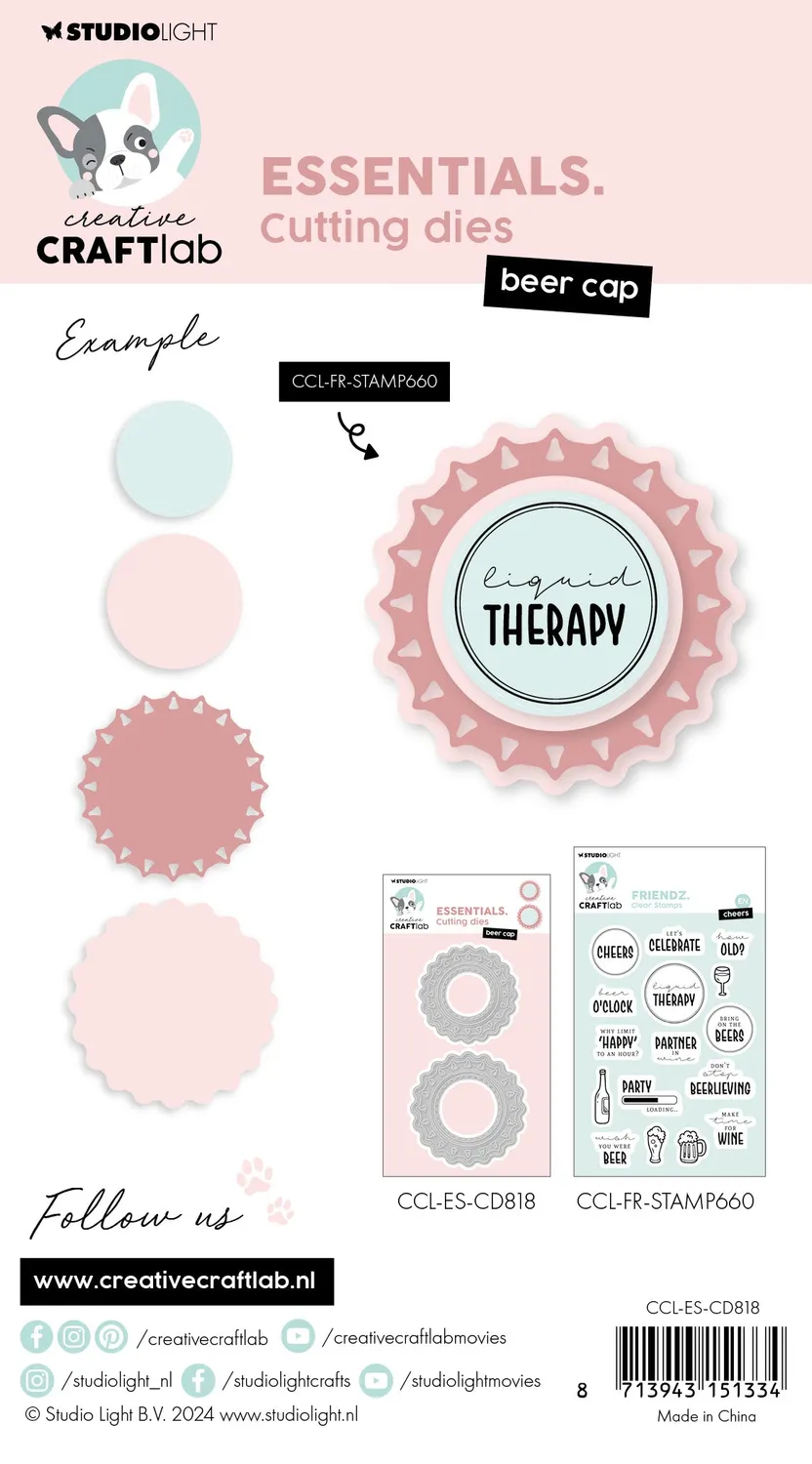 Creative Craftlab Essentials Beer Cap Stanzschablone Kronkorken