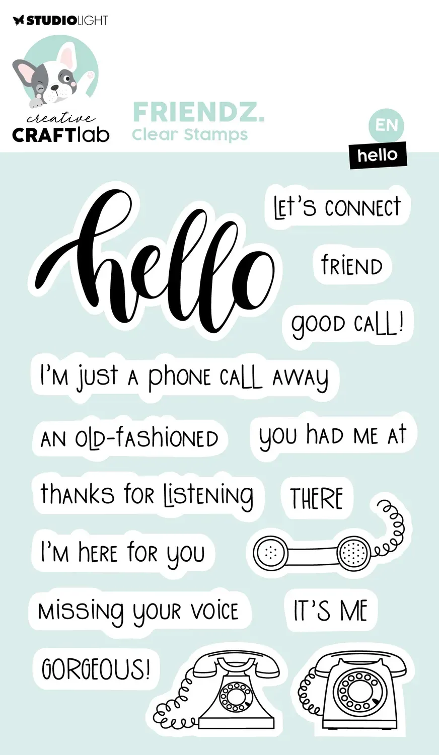 StudioLight Creative Craftlab Friendz Hello Clear Stamp
