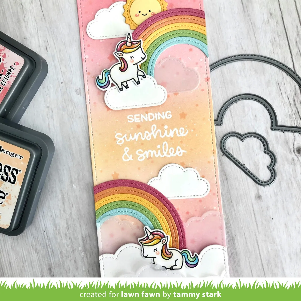 Lawn Fawn Lawn Cuts Stitched Rainbow Stanzschablonen Regenbogen