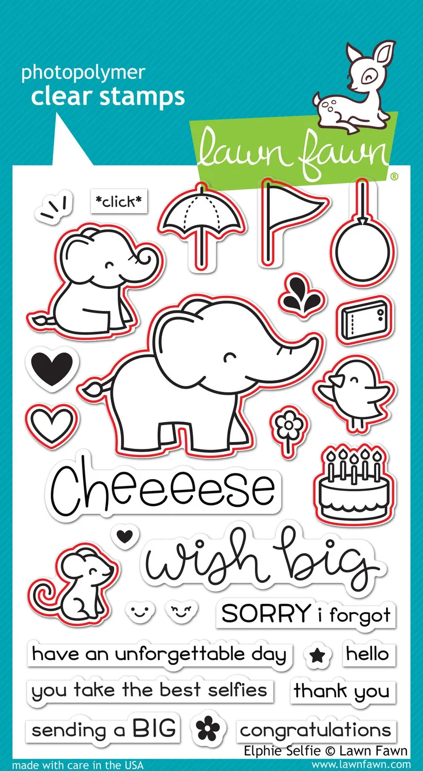 Lawn Fawn Elphie Selfie Stanzen Elefant
