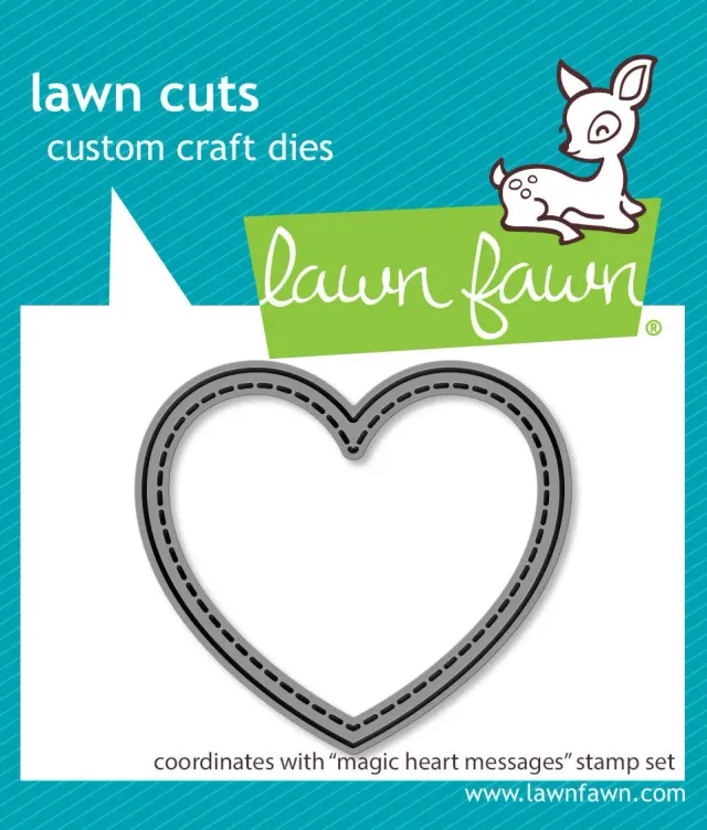 Lawn Fawn Magic Heart Messages Lawn Cuts Herzstanze