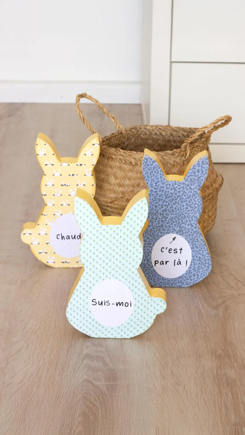 Décopatch Hase Silhouette M Pappmache AC445O Kaninchen