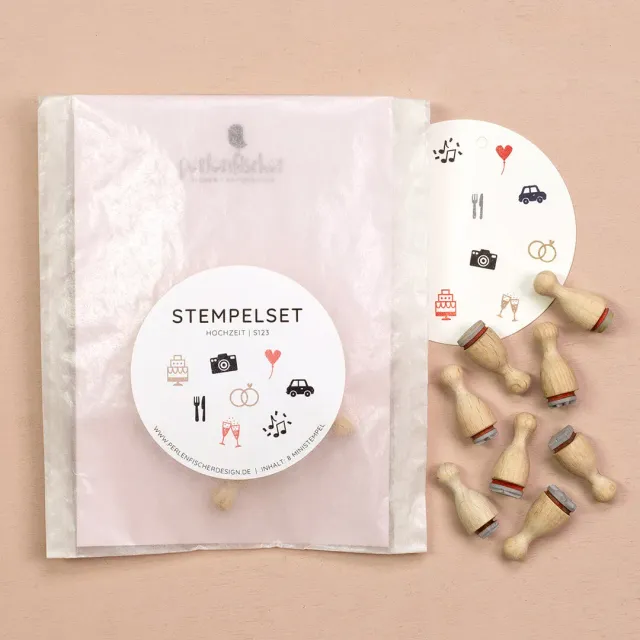 Perlenfischer Hochzeit Stempelset 8-teilig F-Kegel