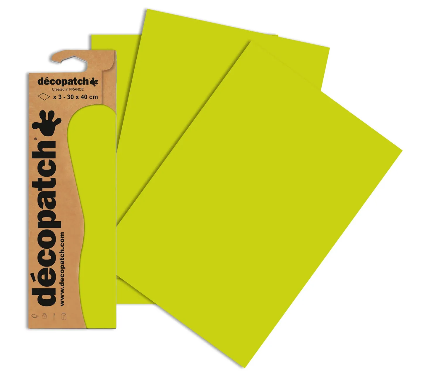 décopatch C531O Papier No.531 Giraffe grün 3 Bögen