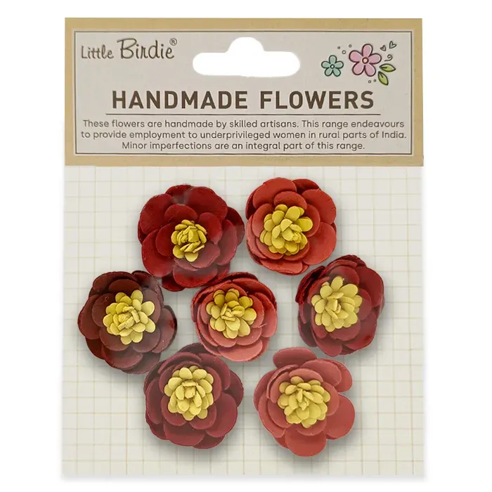 Lavinia Stamps Cleo Ruby Aura Papierblumen 7er Pack