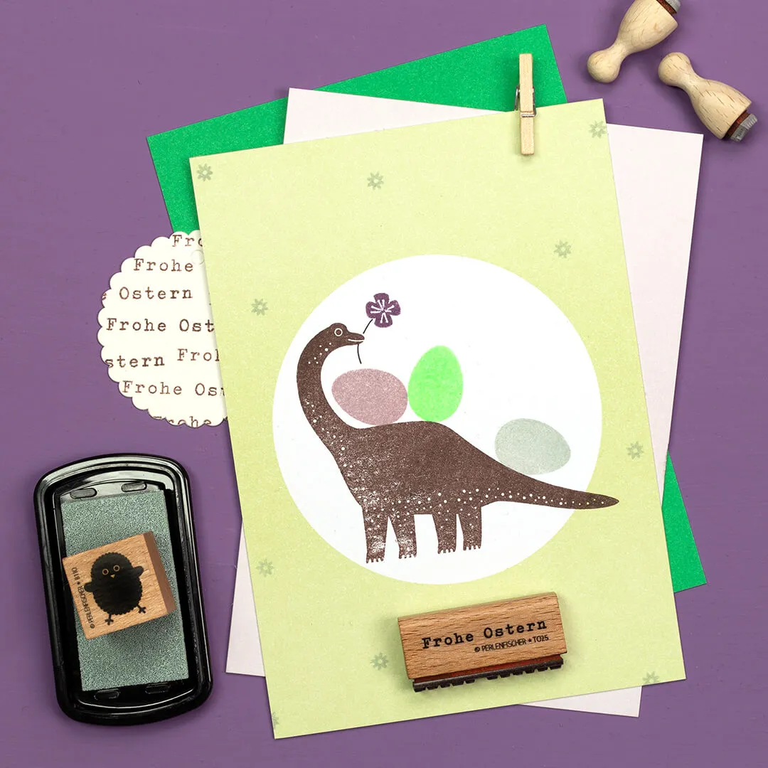 Perlenfischer Brachiosaurus Stempel 76x61 mm Dino