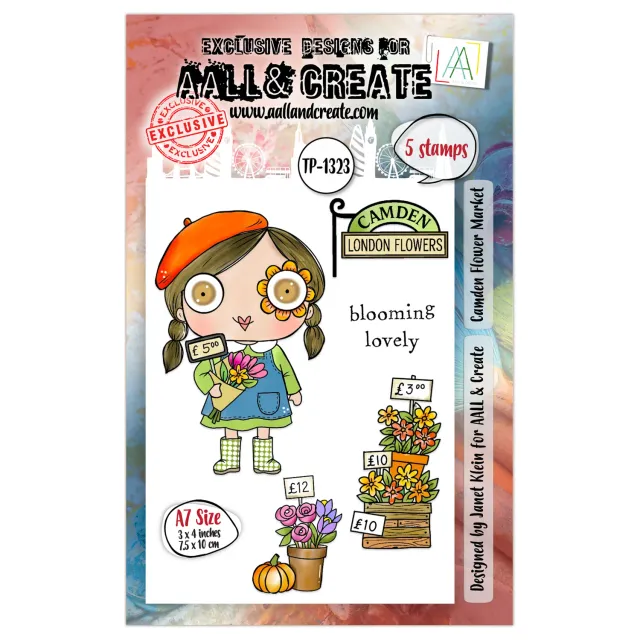 AALL and Create TP-1323 Camden Flower Market Stempel A7 Blumen