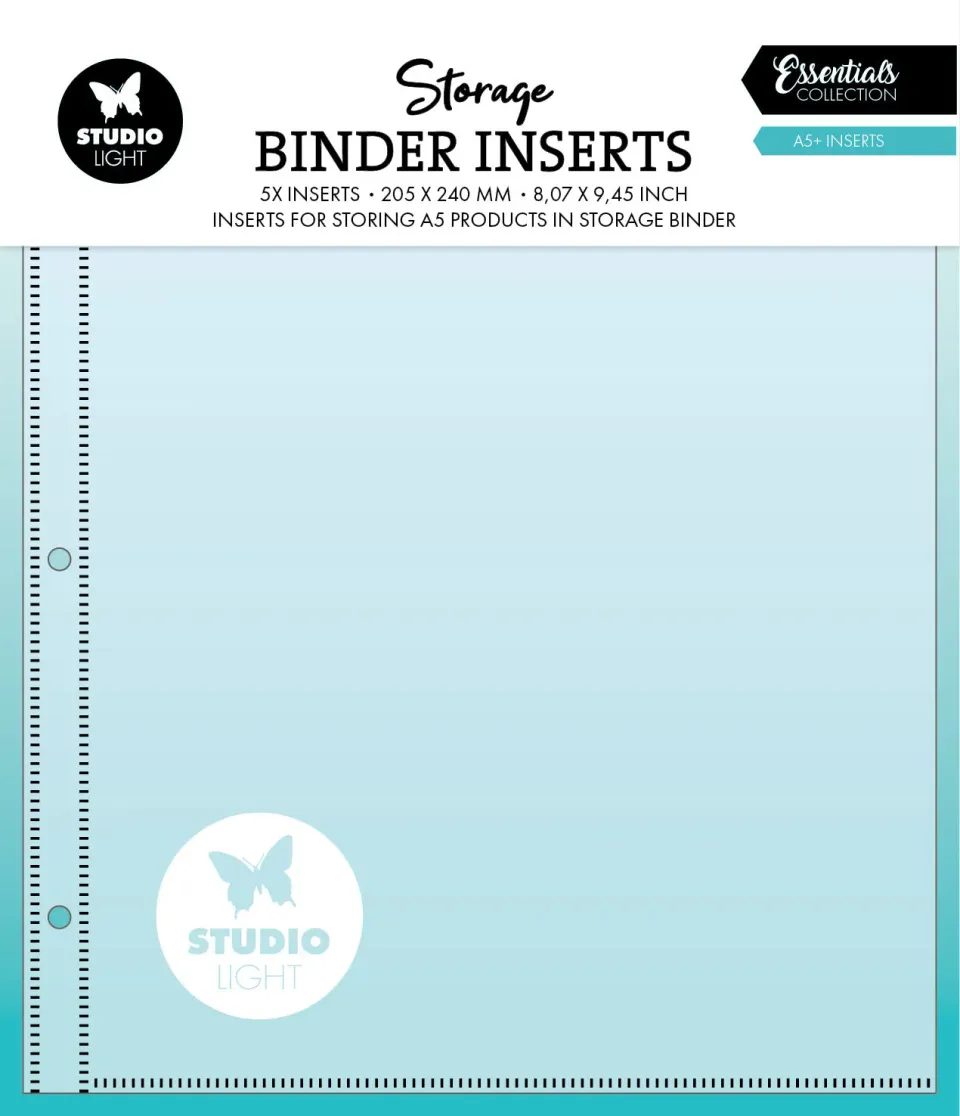 StudioLight Essentials Storage Insert A5+ Einlagen 5 Stück klar
