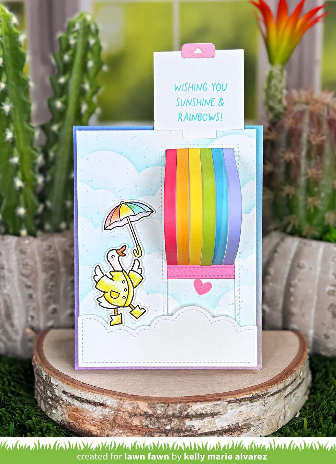 Lawn Fawn Rainbow Sentiments Stempelset Regenbogen