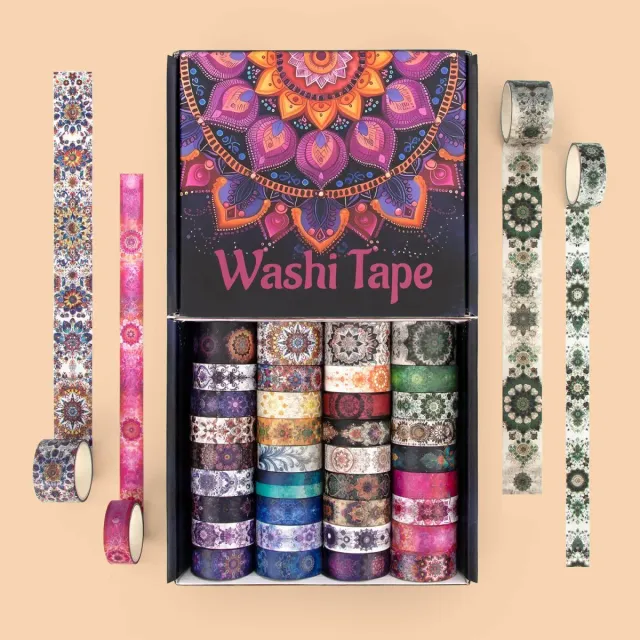 Ieebee Mandala Washi Tape Set 36 Rollen symmetrisch