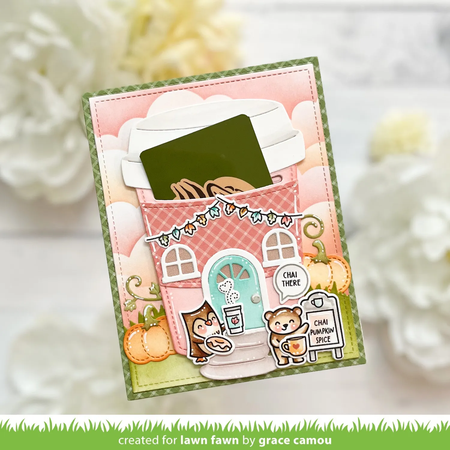 Lawn Fawn Coffee Cup Gift Card Holder LF3514 Stanzen