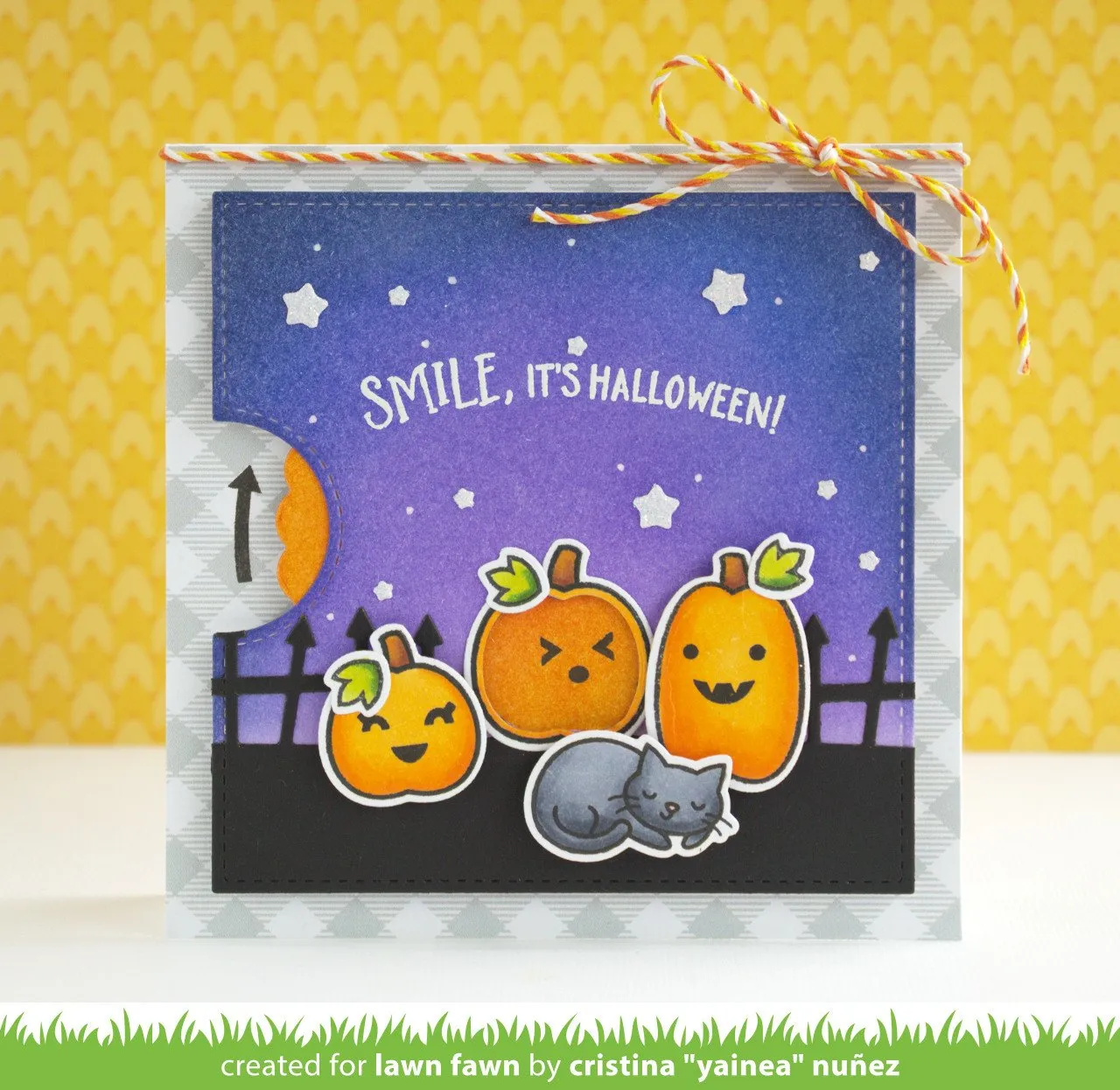 Lawn Fawn Spooky Fence Border Stanzschablone Halloween