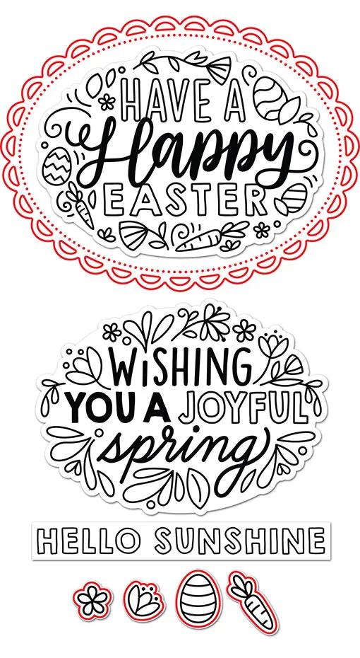 Lawn Fawn Giant Easter Messages Stanzschablone Ostern
