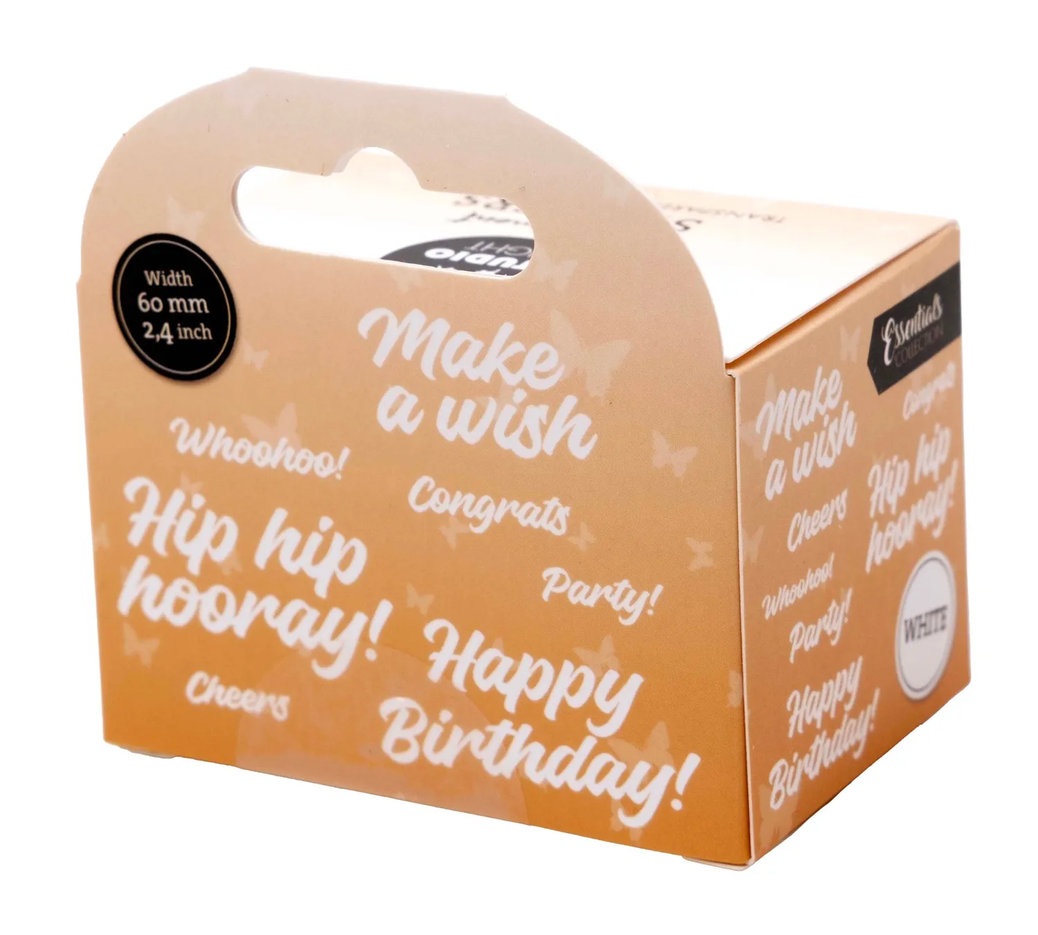 Studio Light Essentials Sticker Hip Hip Hooray weiß 5 m