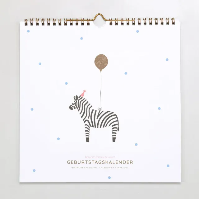 Perlenfischer Stempeltiere Geburtstagskalender 24x24 cm