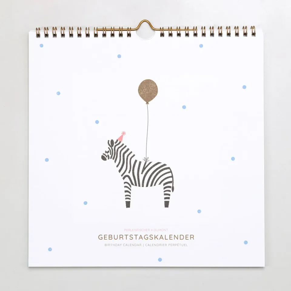 Perlenfischer Stempeltiere Geburtstagskalender 24x24 cm