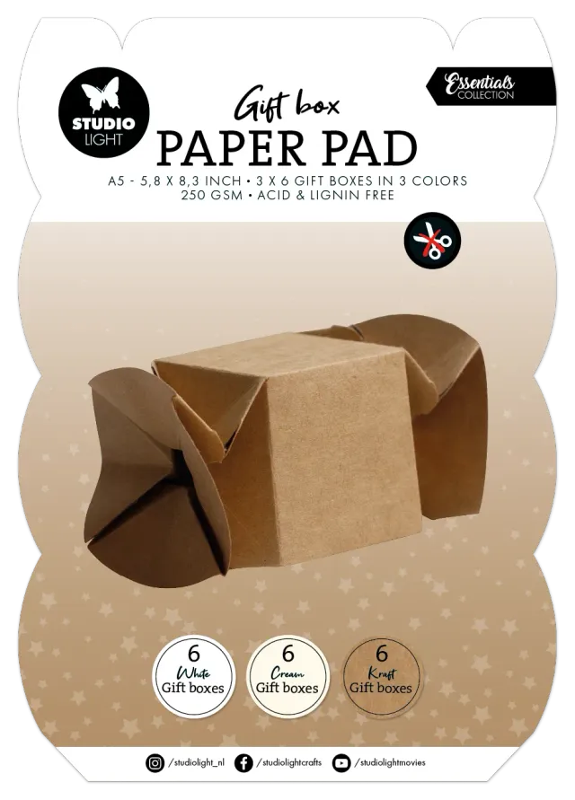 StudioLight Essentials Candybox Giftbox Papierblock 18 Blatt