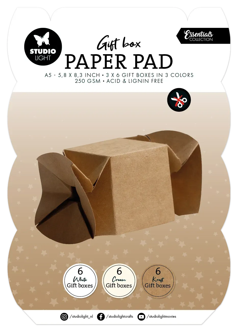 StudioLight Essentials Candybox Giftbox Papierblock 18 Blatt