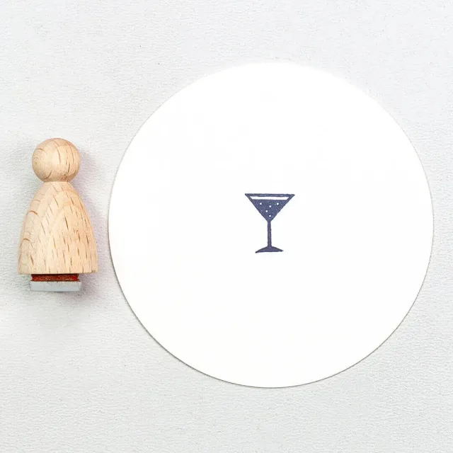 Perlenfischer Cocktailglas klein Stempel 13x11 mm
