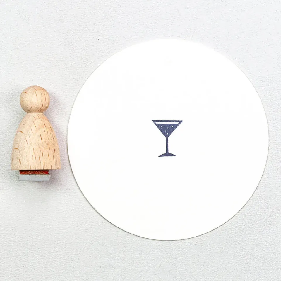 Perlenfischer Cocktailglas klein Stempel 13x11 mm