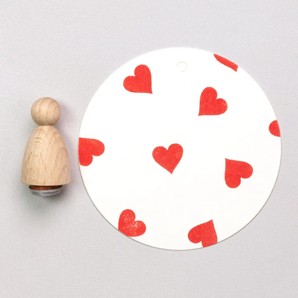 Perlenfischer Heart Stempel 11x11 mm Liebe