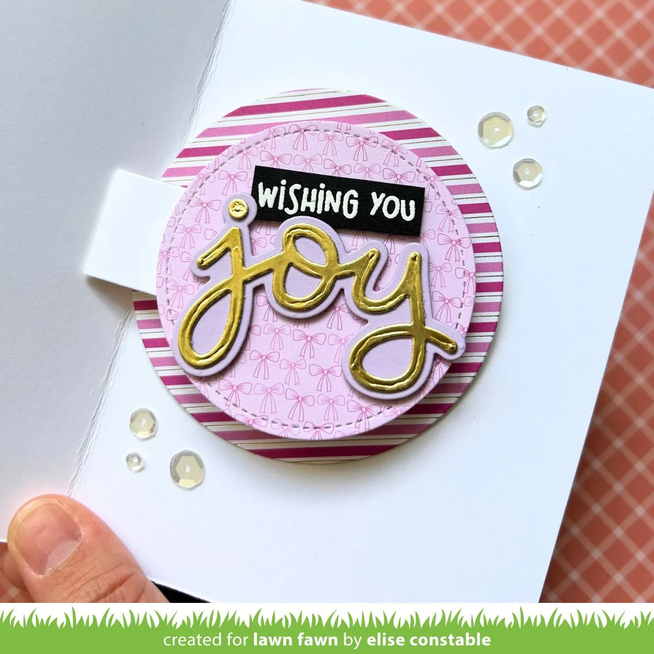 Lawn Fawn Scripty Joy Outline Add-On Stanze Schriftzug