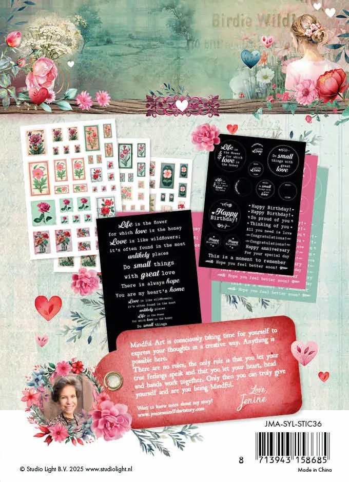 StudioLight Jenine's Mindful Art Sending You Love Stickerbogen Briefmarken