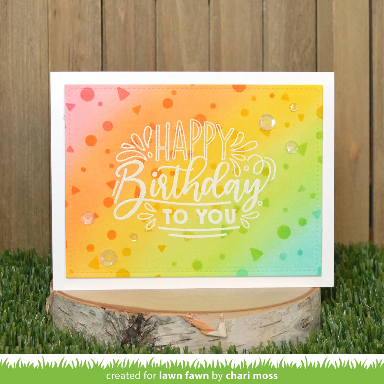 Lawn Fawn Confetti Stencil Hintergrund 6x6 2-teilig