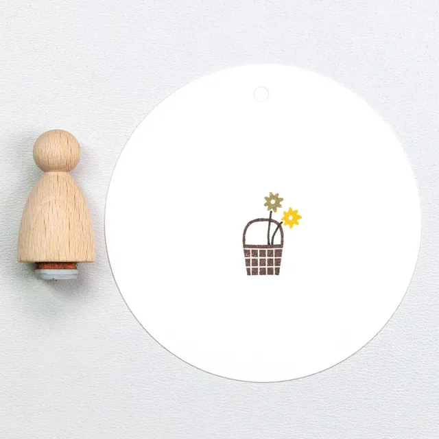 Perlenfischer Checkered Basket small Stempel 13x10 mm Mini