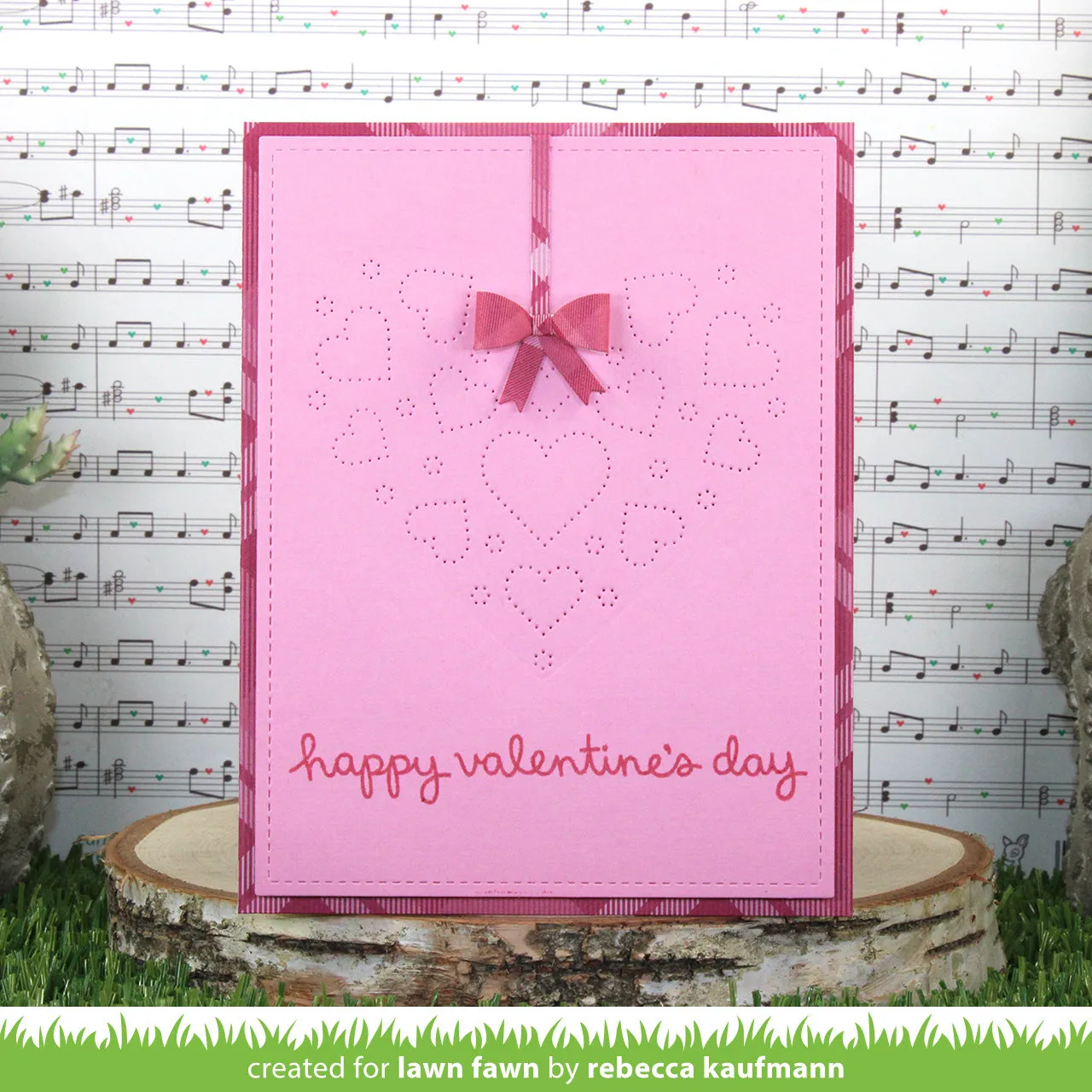 Lawn Fawn Lawn Cuts Heart Pouch Dotted Hearts Stanzschablone