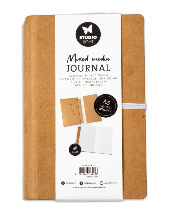 Studio Light Essentials Mixed Media Journal A5 48 Seiten