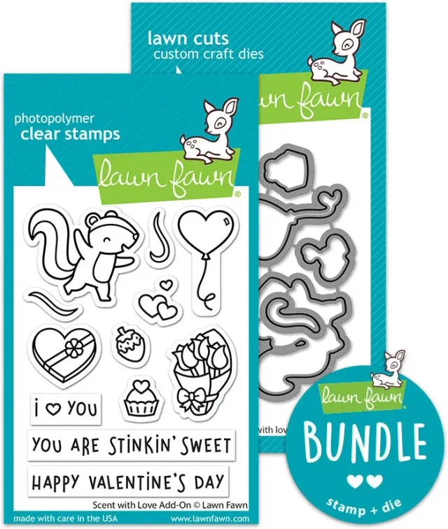 Lawn Fawn Scent with Love Add-On Stempel Stanzen Set