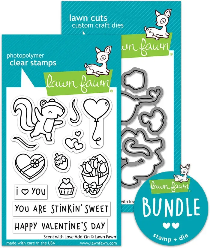 Lawn Fawn Scent with Love Add-On Stempel Stanzen Set