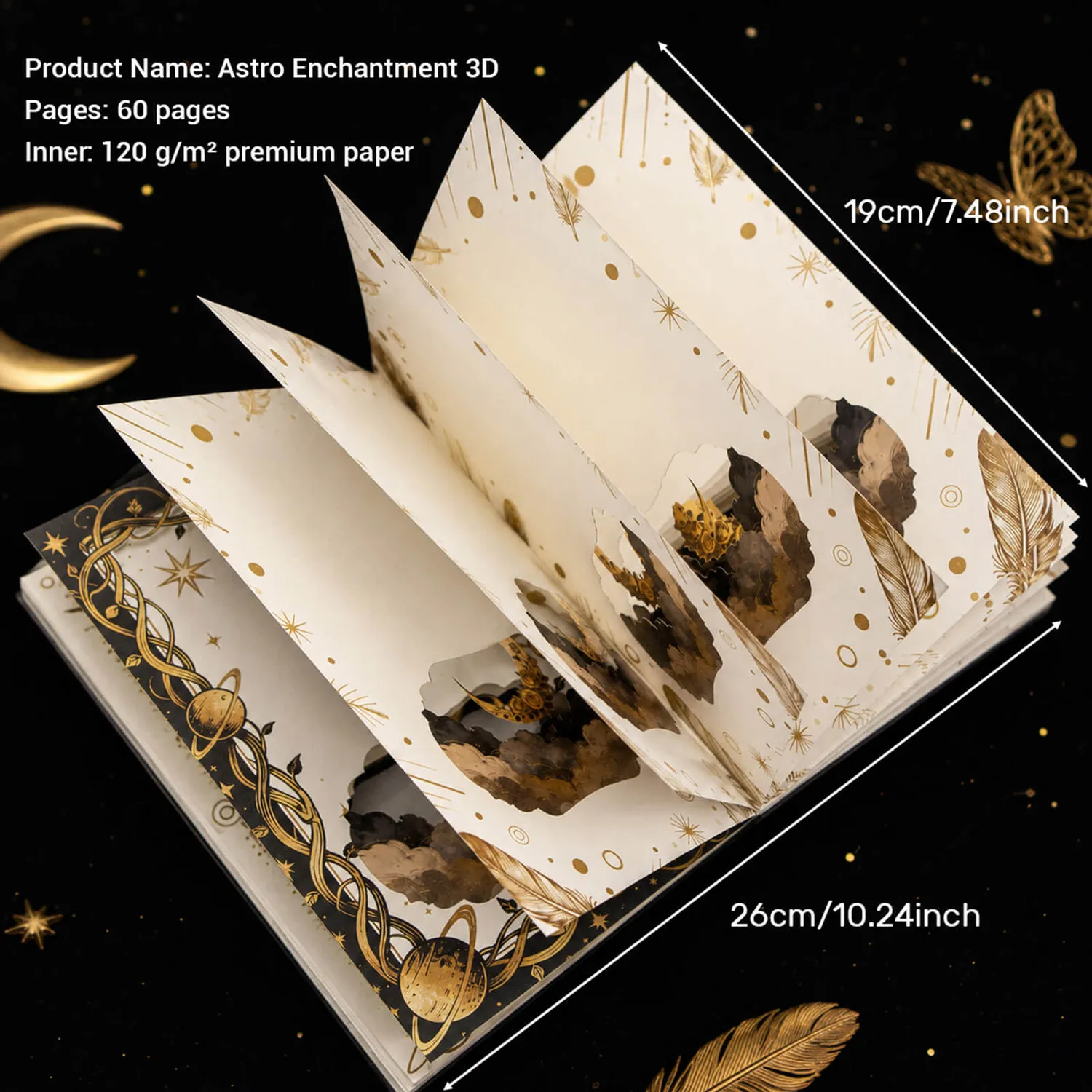 Ieebee Mystic Astro Enchantment Journal schwarz