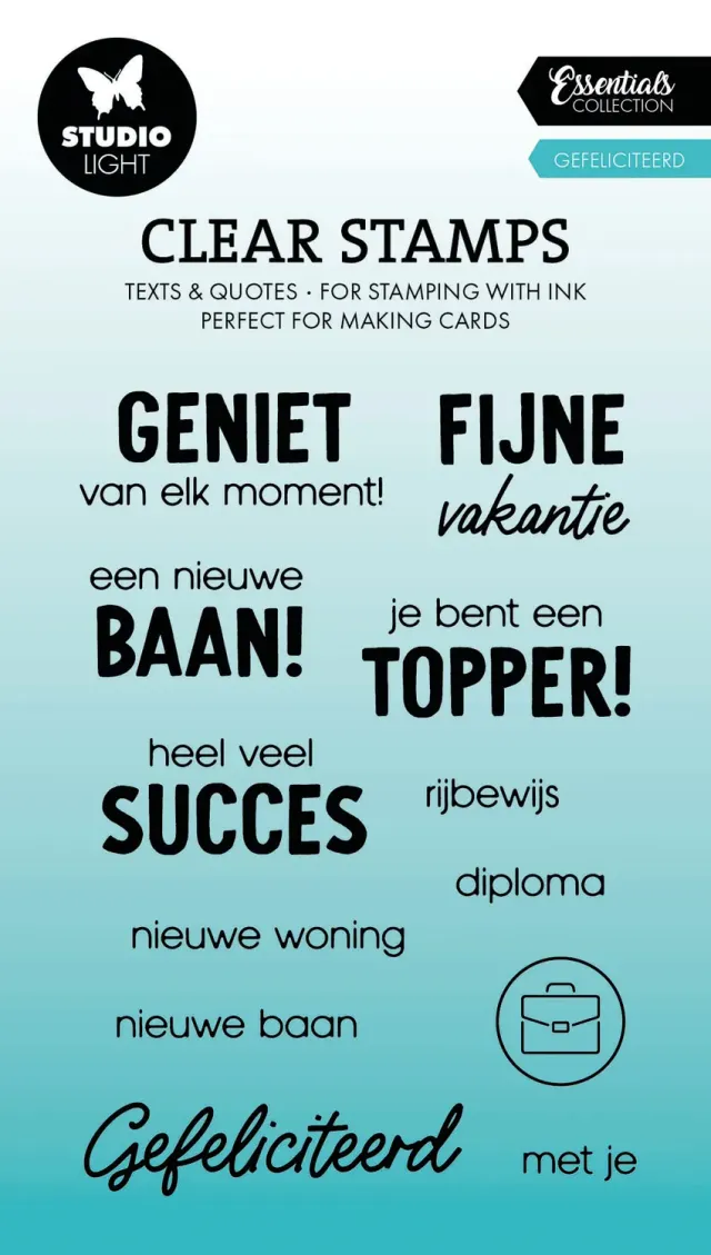 StudioLight Essentials Gefeliciteerd Clear Stamps Glückwunsch