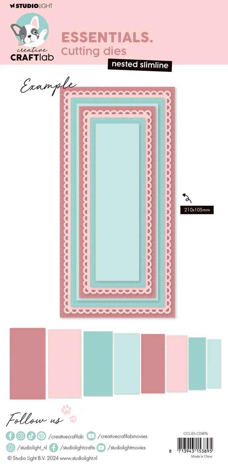 Creative Craftlab Essentials Nested Slimline Stanzschablone