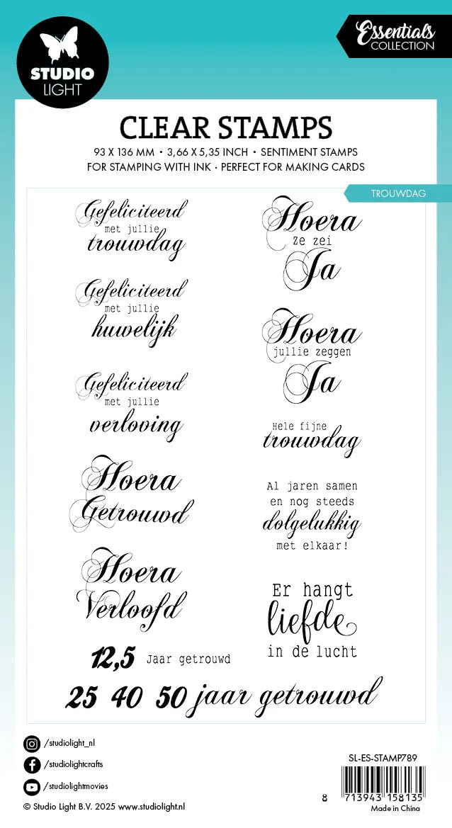 StudioLight Essentials Clear Stamp Trouwdag Hochzeit NL