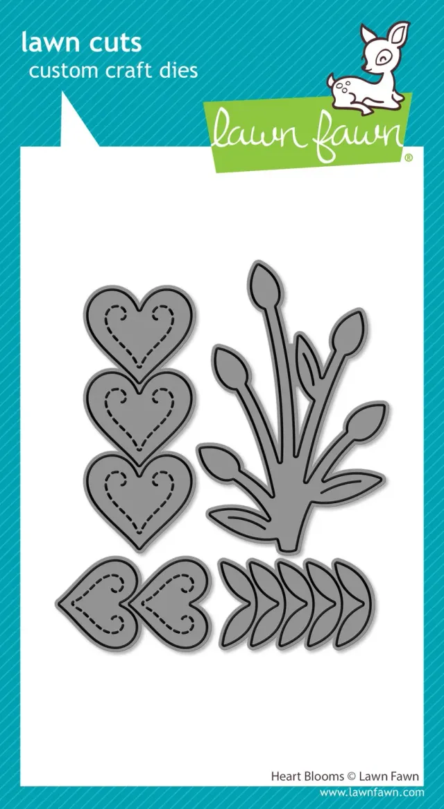 Lawn Fawn Lawn Cuts Heart Blooms Stanzschablonen 4-teilig