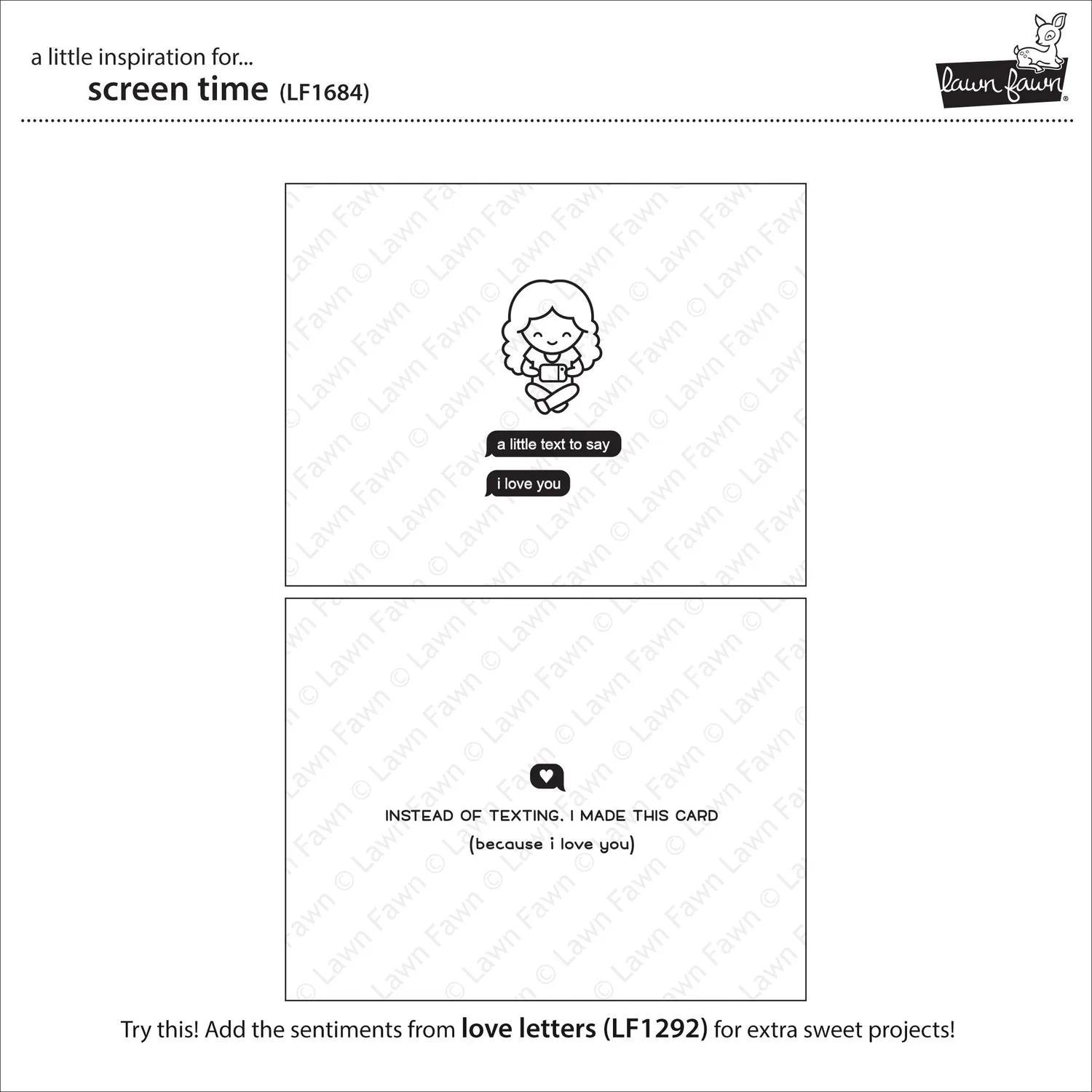 Lawn Fawn Screen Time LF1684 Stempelset Geburtstag