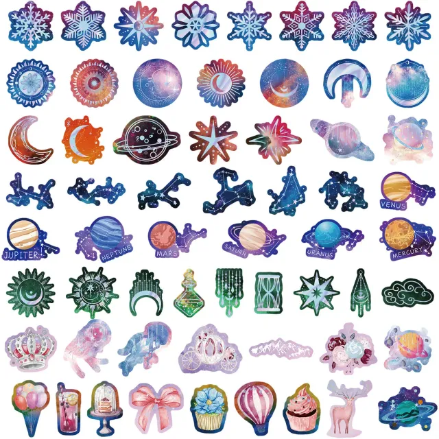 Ieebee Galaxy Dream Sticker 210 Stück wasserfest