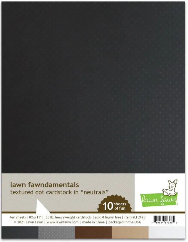 Lawn Fawn Textured Dot Cardstock Neutrals LF2498 10er