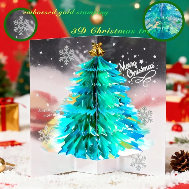 Ieebee 3D Christmas Tree Grußkarte Tannenbaum 1 Stück