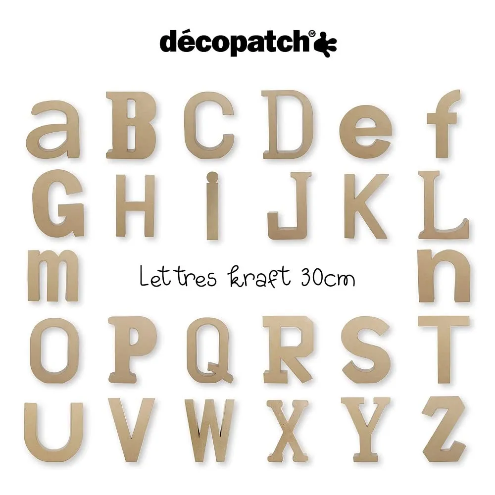 décopatch AC424O Zahl 4 Pappmaché Figur 30cm braun