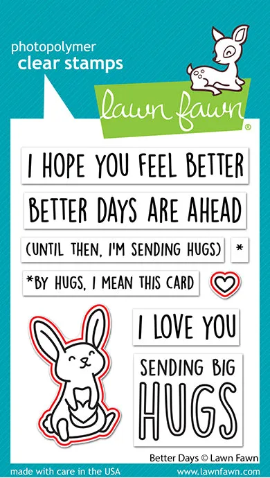 Lawn Fawn Better Days Stanzen Hase Herz