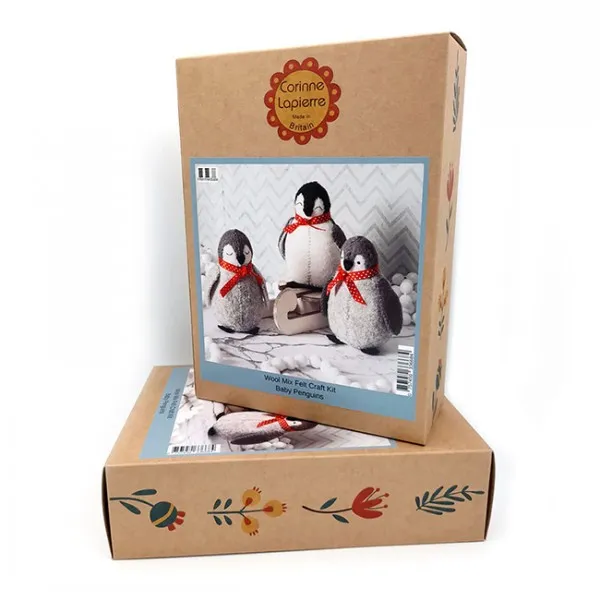 Lavinia Stamps Baby Penguins Filz-Bastelset 3 Pinguine grau